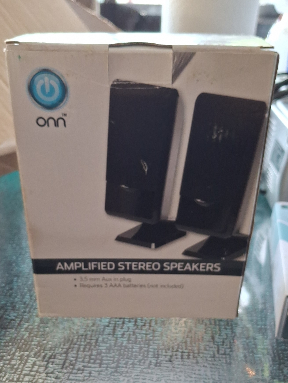 onn Amplified Stereo Portable Speakers - Black